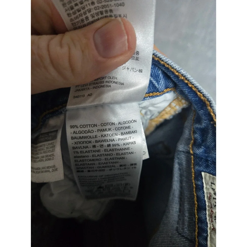 Levis Premium 501 Skinny Jeans Womens 27 Medium Wash Blue Denim 29502-0142
